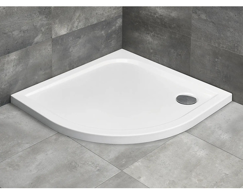 Cădiță de duș semirotundă Radaway Delos A 85x85x4,5 cm acril alb SDA8585-01