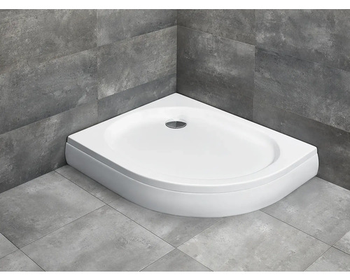 Cădiță de duș semirotundă Radaway Patmos E 90x120x16 cm acril alb 4P91217-03L