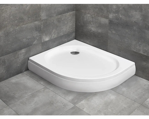 Cădiță de duș semirotundă Radaway Patmos E 90x120x16 cm acril alb 4P91217-03R