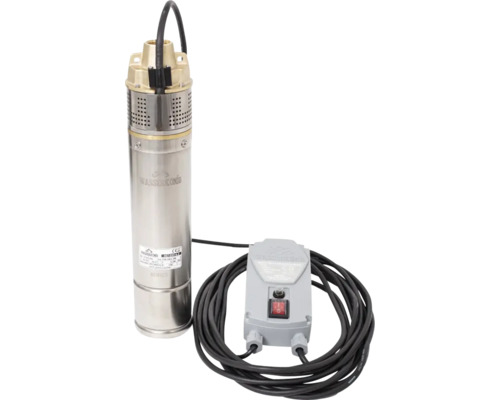 Pompă submersibilă apă curată Wasserkönig HS1250-6.2 1250 W 3000 l/h H 62 m Pompă de apă cu unitate de control pentru exterior