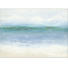 Pictură abstractă cu vedere la mare pe pânză