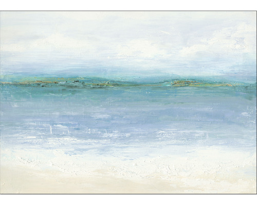 Pictură abstractă cu vedere la mare pe pânză