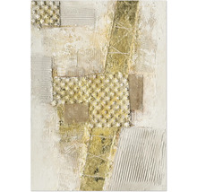 Tablou abstract de perete cu diverse texturi și modele