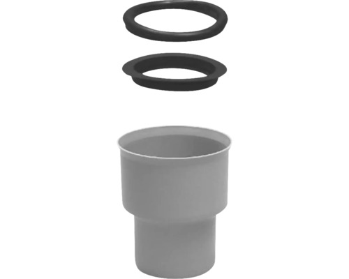Conector polipropilenă fontă VALROM Ø 125 mm inel/garnitură dublă Adaptor cu inele de etanșare pentru aplicații sanitare