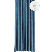 Șal decorativ albastru cu agățătoare cu ochiuri