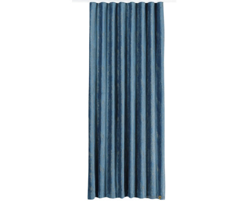 Cortină albastră cu bandă de încrețire
