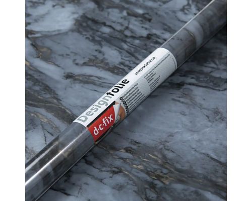 Rola de folie design autoadezivă gri cu model de marmură