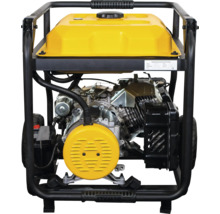 Generator cu rezervor galben și cadru negru