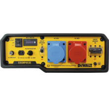 Panoul de control al generatorului DeWalt DXGNP853E cu multimetru, regulator de tensiune și prize
