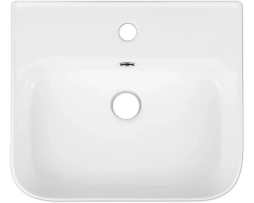 Chiuvetă ceramică cu orificiu pentru robinet și preaplin