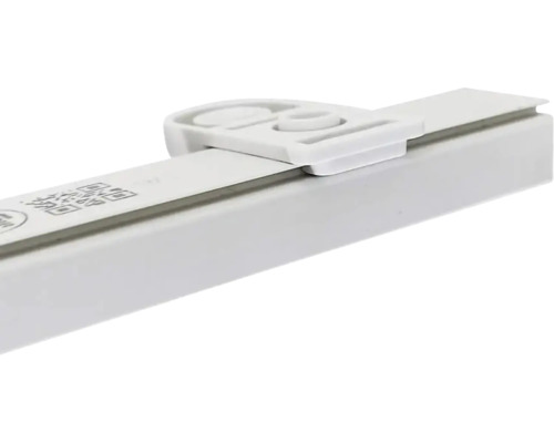 Prim-plan cu profilul barei de lumină cu suport pentru cleme