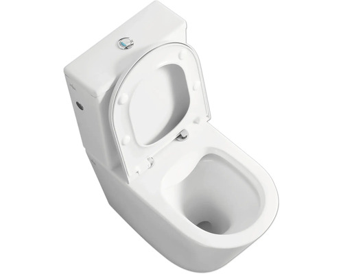 Imagine cu o toaletă cu capacul deschis