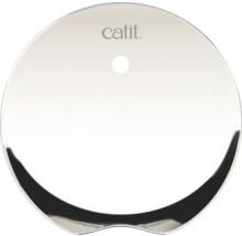 Logo Catit pe vas rotund din oțel inoxidabil pentru hrana pisicilor