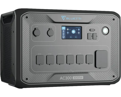 Stație portabilă acumulatori BLUETTI AC300, conexiune Bluetooth, cu posibilitate de încărcare solară, nu incl. acumulator