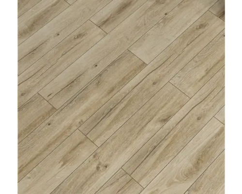 Gresie de podea montată cu aspect de lemn.