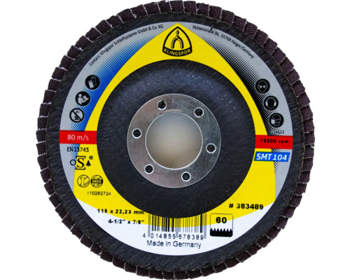 Disc lameral frotal Klingspor SMT 104 Ø115x22,23 mm granulație 40, pentru metal