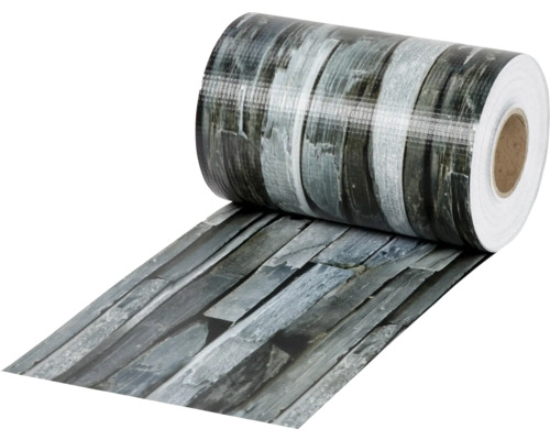 Bandă de opacizare Konsta 205 x 19 cm model ardezie argintiu Rola tapetă piatră