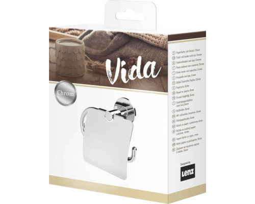 Ambalaj suport hârtie cu capac, crom