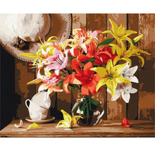 Pictură pe numere Colourful lilies 30x40 cm