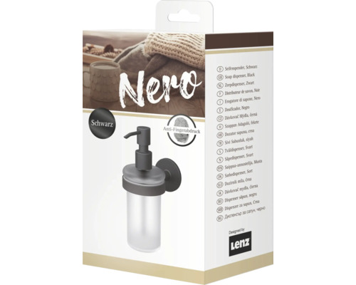 Ambalaj pentru dispenser de săpun negru, cu protecție anti-amprentă