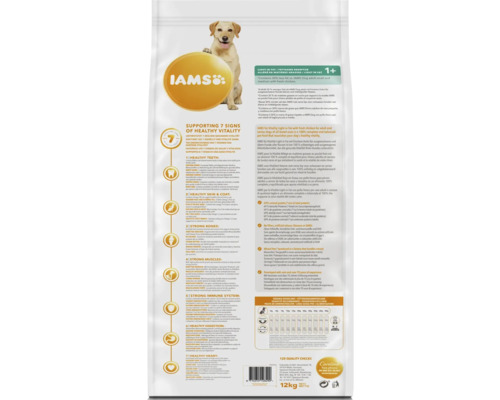 Hrană uscată Iams pentru câini în ambalaj de 12 kilograme