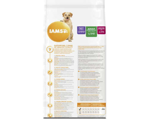 Iams hrană uscată pentru câini, pentru căței, adulți și câini seniori
