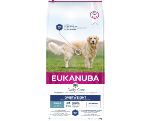 Hrană uscată pentru câini EUKANUBA Daily Care Adult Overweight cu pui 12 kg