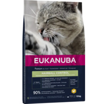 Eukanuba hrană uscată premium pentru controlul ghemotoacelor de blană pentru pisici de la un an, 10 kilograme