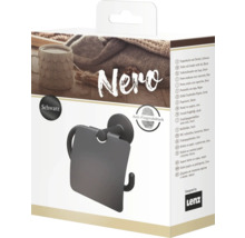 Suport hârtie igienică Lenz Nero cu apărătoare negru-thumb-3 Suport hârtie igienică Lenz Nero cu apărătoare negru-thumb-3