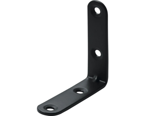 Colțar 60x100mm Hettich, oțel negru Conector unghiular cu găuri pentru fixare