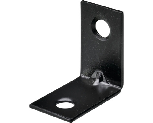 Colțar 25x25mm Hettich, oțel culoare gunmetal Conector unghiular cu găuri pentru fixare