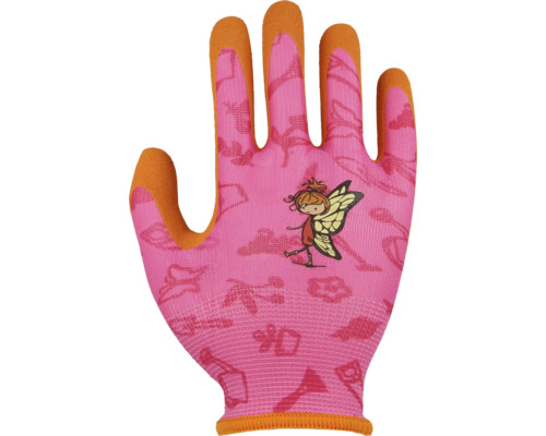 Mănuși cu imprimeu Floralie mărimea 3 roz/portocaliu