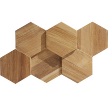 Plăci de perete hexagonale din lemn