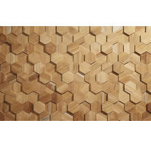 Fundal din plăci hexagonale din lemn