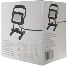 Ambalajul unui reflector LED pentru construcții cu detalii despre produs