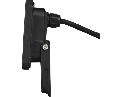 Vedere laterală a unui reflector cu LED cu cablu și suport de montare