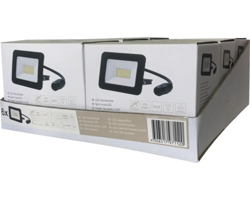 Pachet cu șase reflectoare de perete cu LED