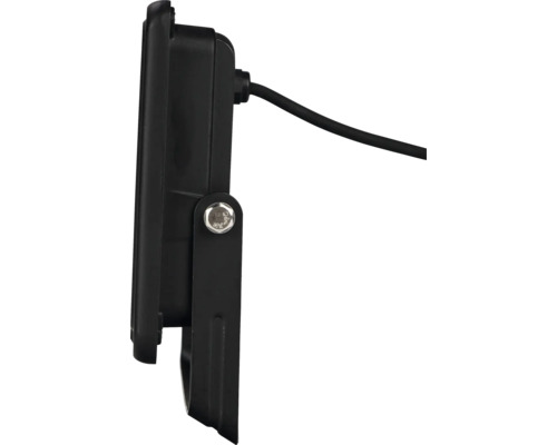 Reflector LED negru cu cablu în vedere laterală