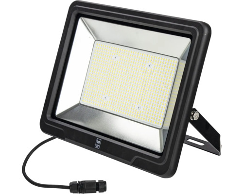 Proiector cu LED integrat Lumak Pro 200W 33000 lumeni IP65, lumină neutră Reflector LED cu carcasă neagră și cablu de conectare