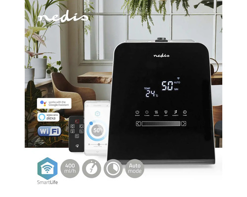 Umidificator Nedis cu control prin aplicație pentru smartphone într-un spațiu de locuit