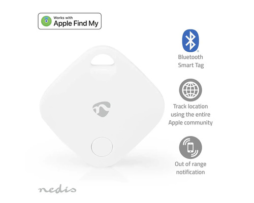 Smart Tag Bluetooth alb pentru localizarea obiectelor cu Apple Find My
