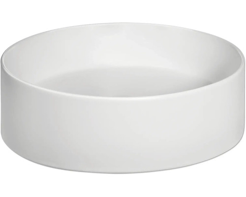 Chiuvetă rotundă ceramică, montată pe blat