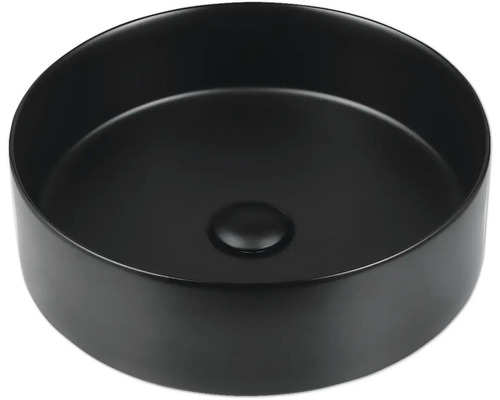 Lavoar rotund Jungborn Amion, montaj pe blat, 40 cm, negru mat