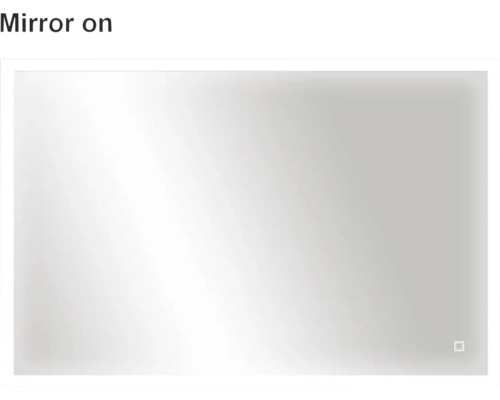 Oglindă dreptunghiulară cu iluminare