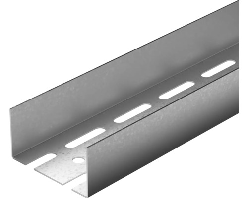 Șină profilată din metal cu decupaje