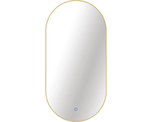 Oglindă baie cu LED Cordia Oval Line Backlight 100x50 cm senzor Touch IP 44 Oglindă ovală cu iluminare