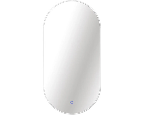 Oglindă baie cu LED Cordia Oval Line Blacklight 100x50 cm ramă albă senzor Touch IP 44