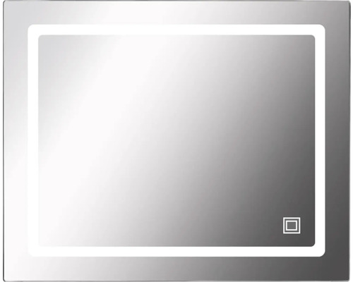 Oglindă baie cu LED Cordia Modern Line 80x65 cm senzor Touch IP 44 Oglindă rectangulară cu iluminare LED și senzor tactil