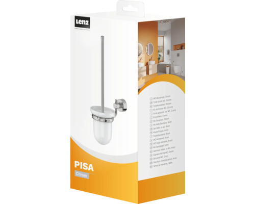 Set perie WC Pisa, ambalaj crom