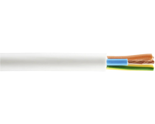 Cablu MYYM 3x6mm² alb, manta din PVC tip PVC/C conform SR CEI 227-1+A1